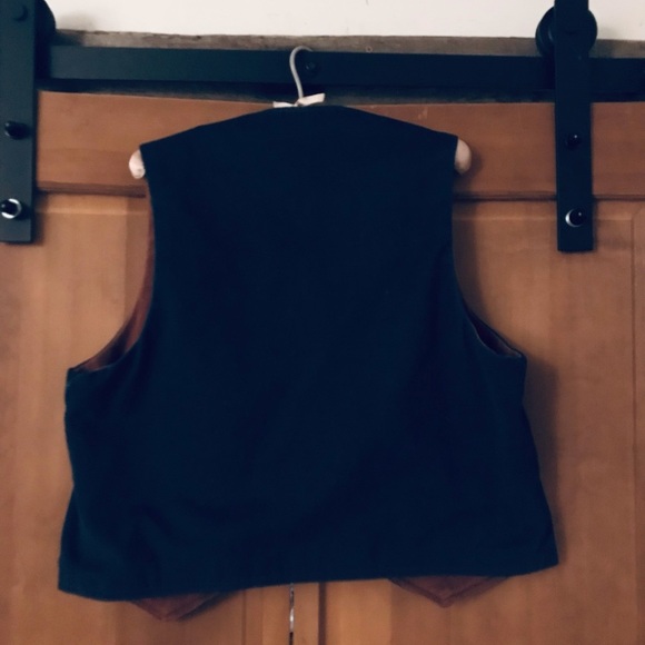 Vintage Quilted Denim Hippie Boho Paisley Vest - Picture 3 of 8